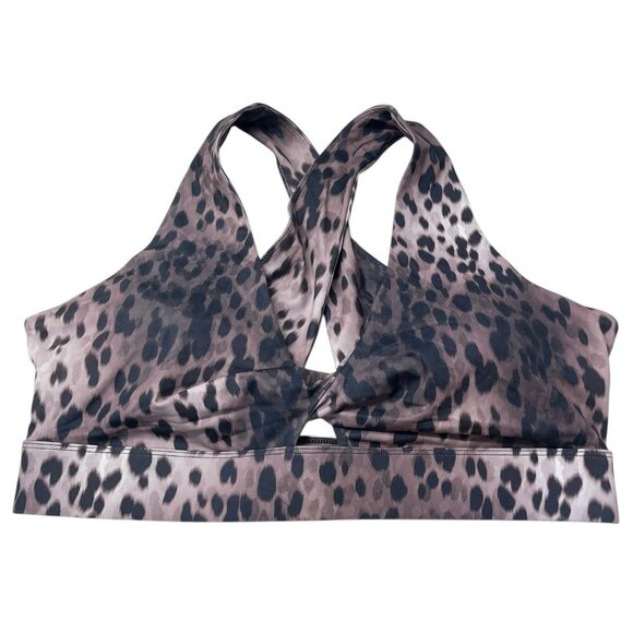 Fabletics Oasis Twist-Front Sports Bra Animal Print Plus Size 1X 16/18 - Picture 3 of 9